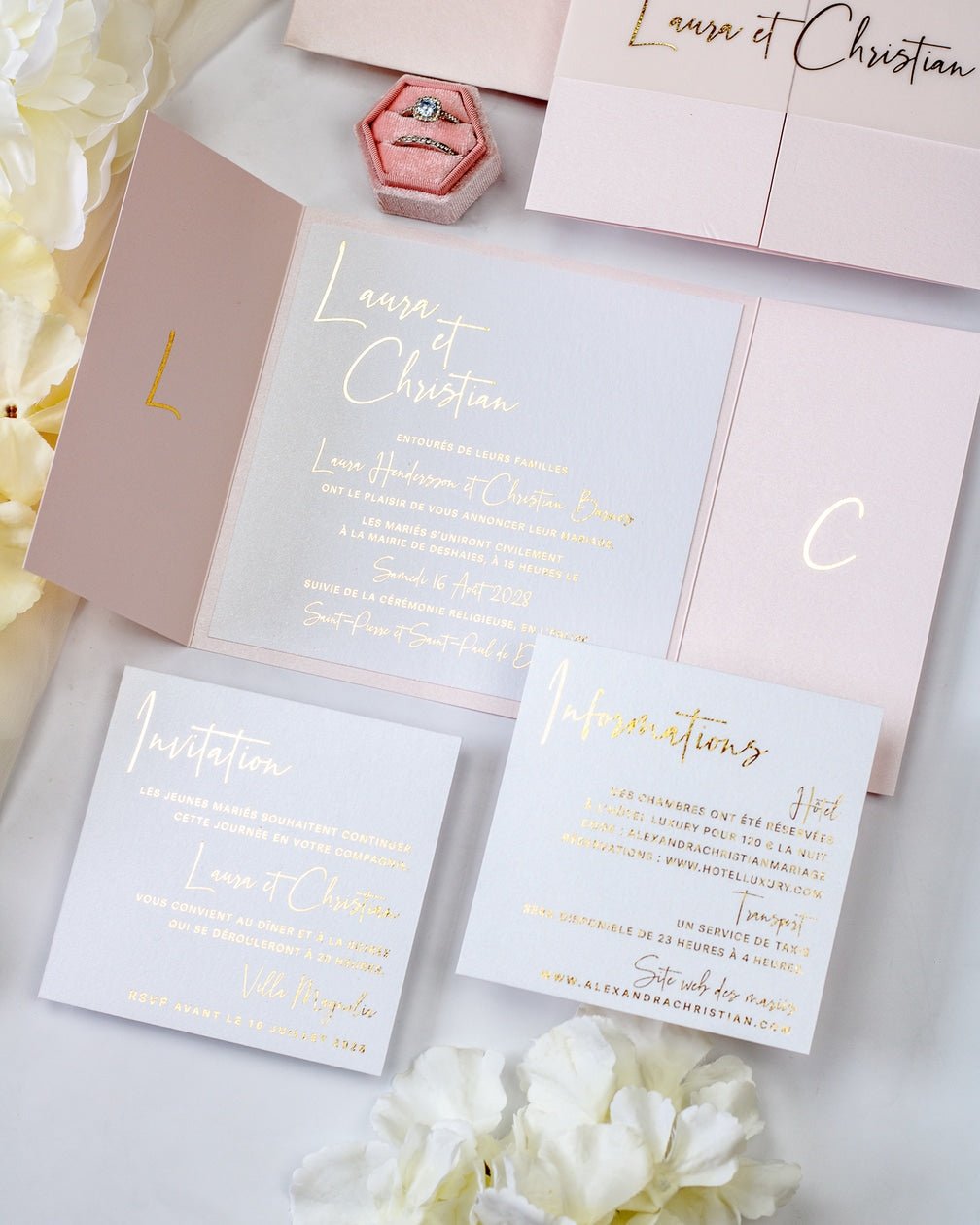 Topaze - Echantillon - Faire - part - Luxe Carterie Studio