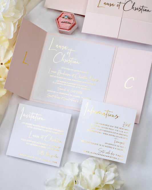 Topaze - Echantillon - Faire - part - Luxe Carterie Studio
