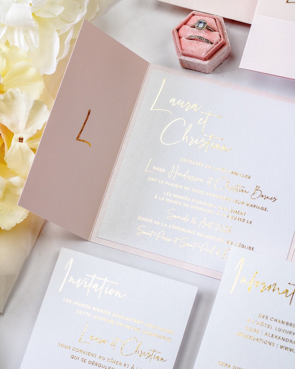 Topaze - Echantillon - Faire - part - Luxe Carterie Studio