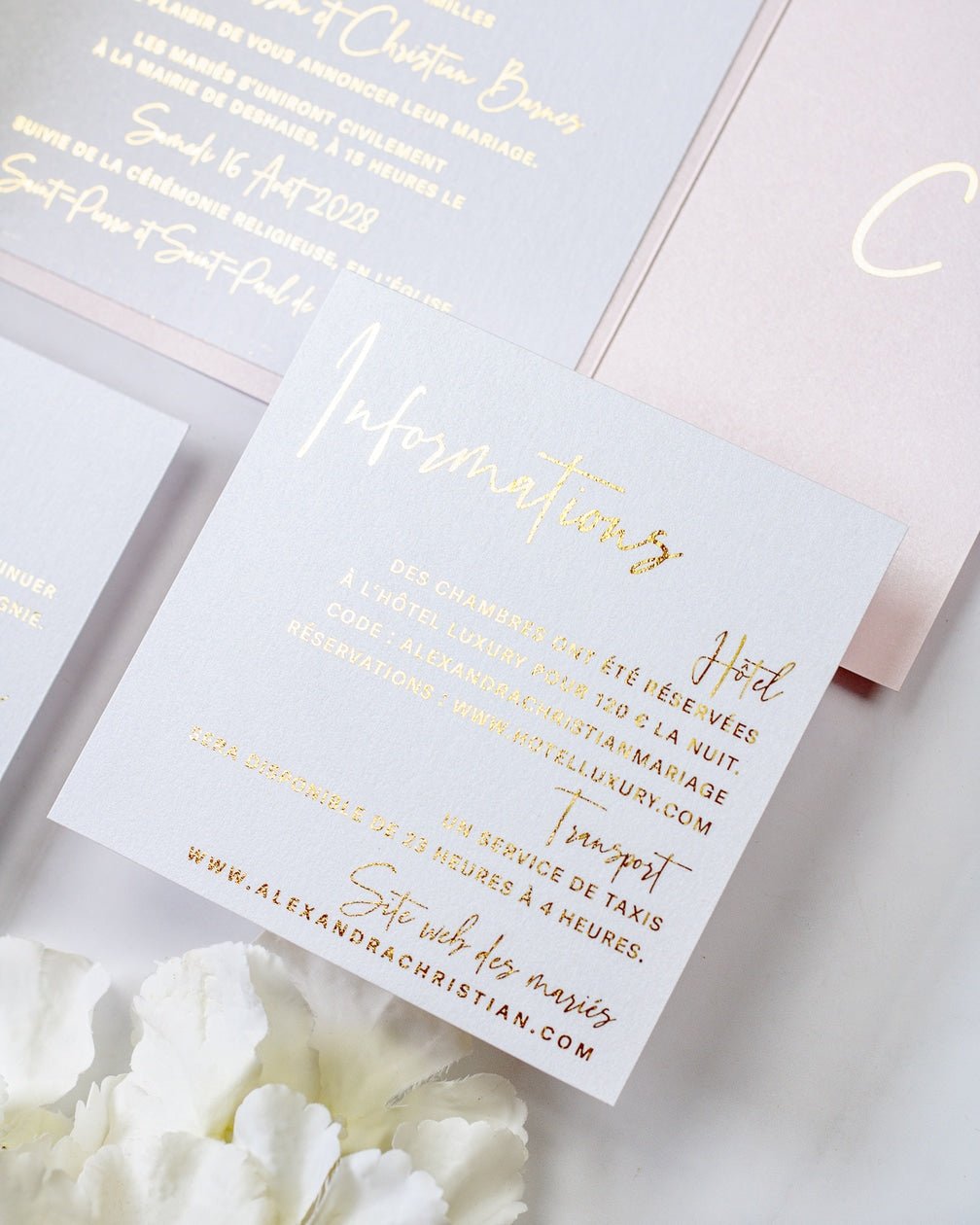 Topaze - Echantillon - Faire - part - Luxe Carterie Studio