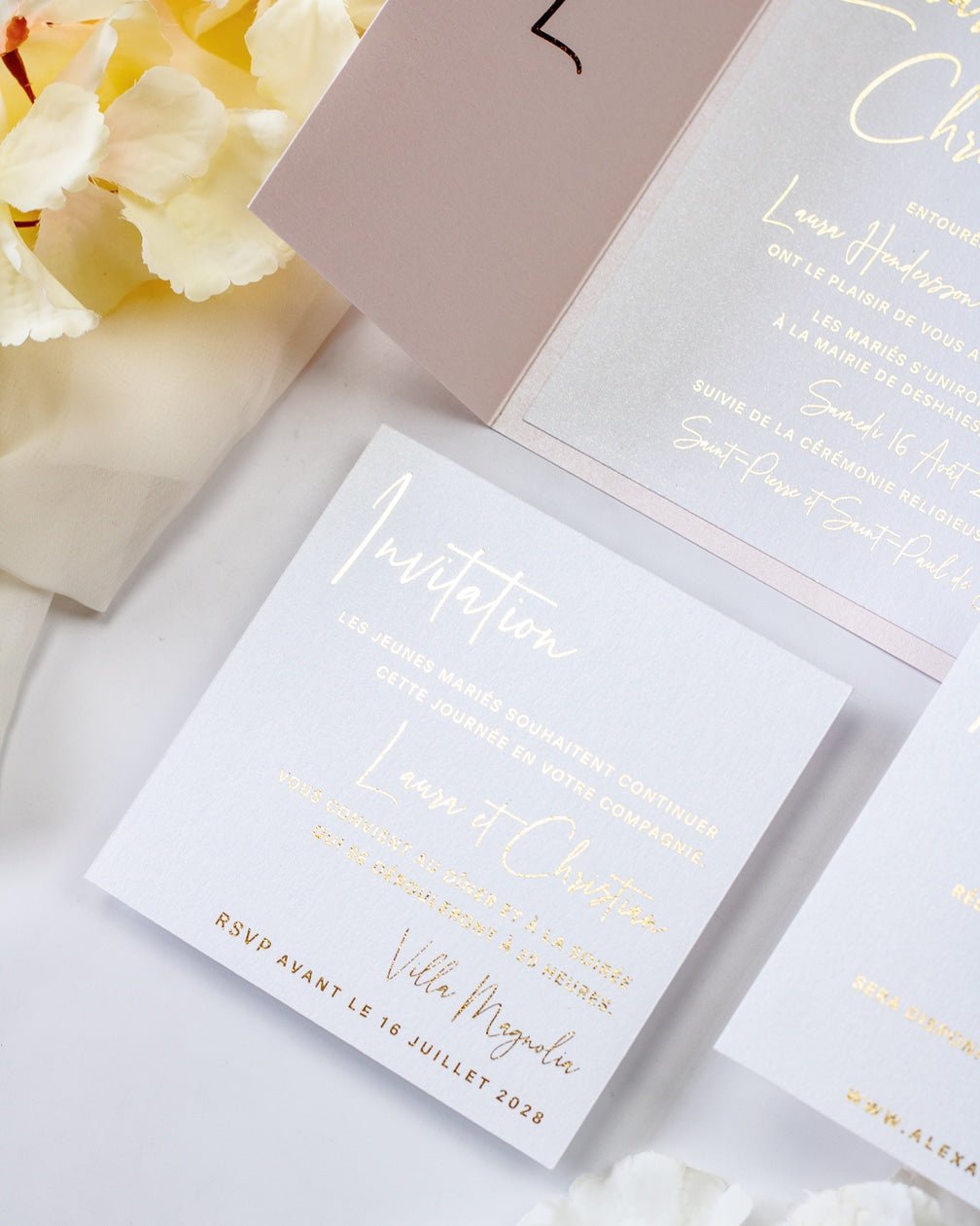 Topaze - Echantillon - Faire - part - Luxe Carterie Studio