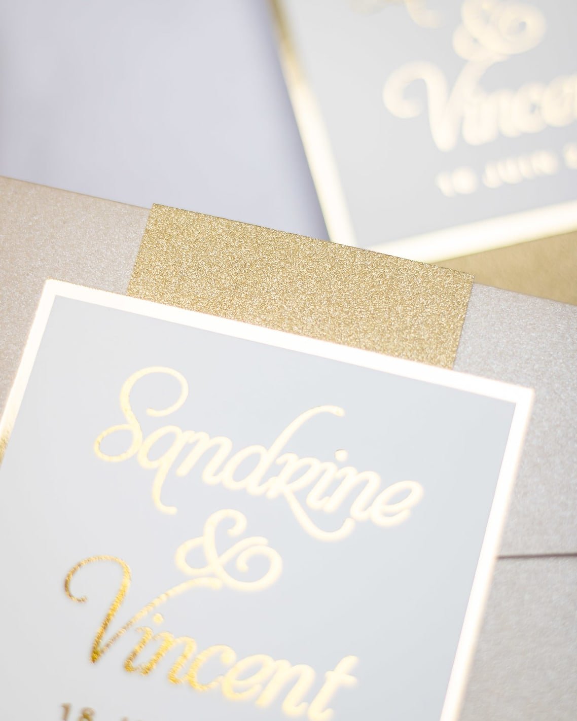 "Trendy" - Faire-part de mariage chic, élégant et romantique avec dorure or - Wedding stationery - Création Luxe Carterie Studio