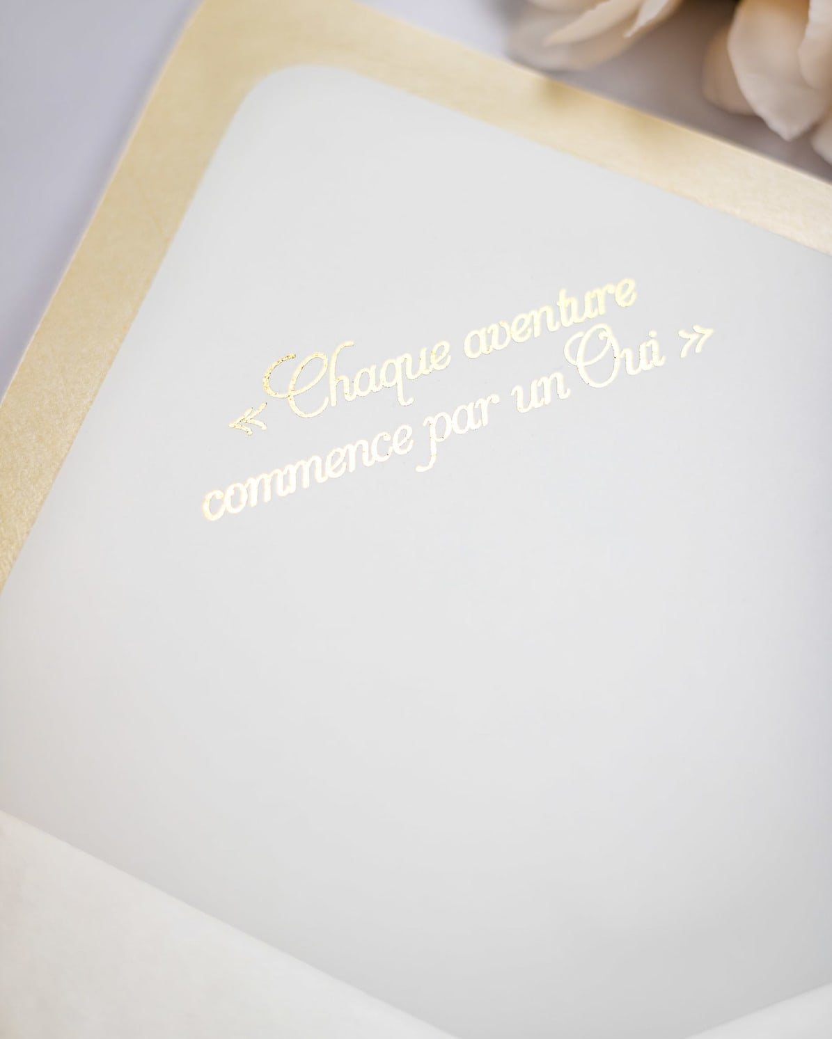 "Trendy" - Faire-part de mariage chic, élégant et romantique avec dorure or - Wedding stationery - Création Luxe Carterie Studio