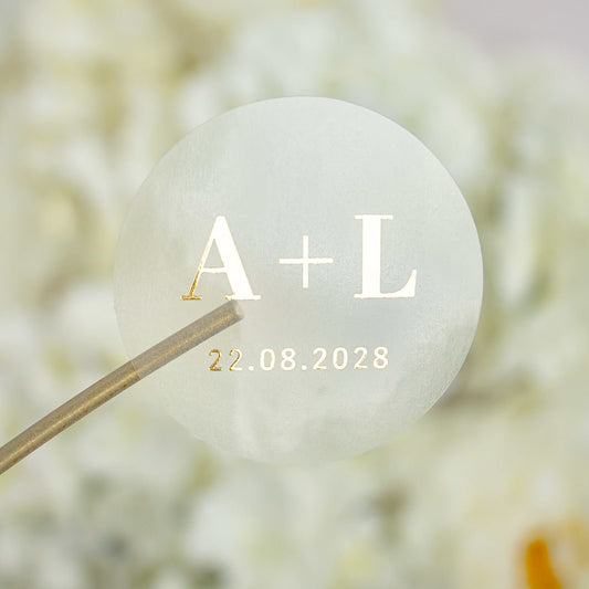 "Tullia - Sticker" - Faire-part de mariage chic, élégant et romantique avec dorure or - Wedding stationery - Création Luxe Carterie Studio