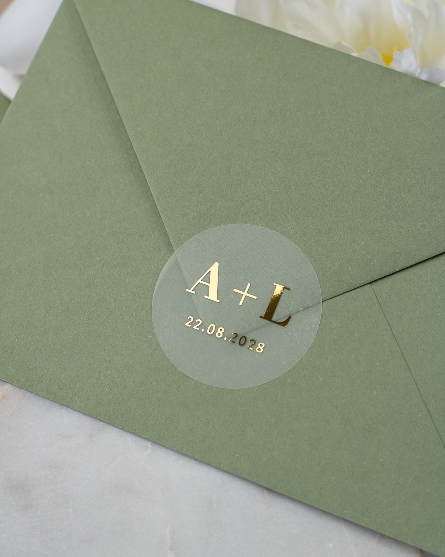 Tullia - Sticker (lot de 15) - Stickers étiquettes - 4 cm - Lot de 15 - Luxe Carterie Studio