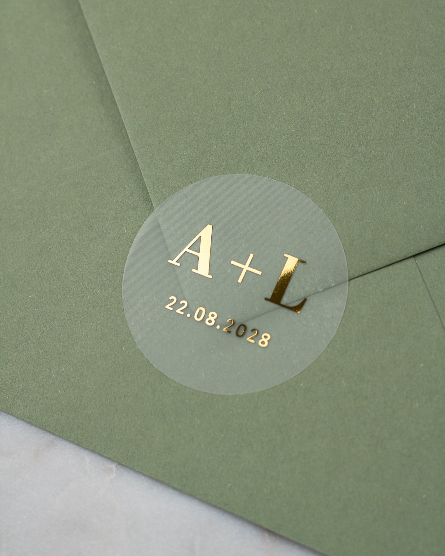 Tullia - Sticker (lot de 15) - Stickers étiquettes - 4 cm - Lot de 15 - Luxe Carterie Studio