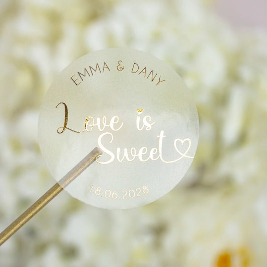 "Ulla - Sticker" - Faire-part de mariage chic, élégant et romantique avec dorure or - Wedding stationery - Création Luxe Carterie Studio