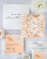 "Valentine" - Faire-part de mariage laser cut élégant et romantique avec dorure or - Wedding stationery - Création Luxe Carterie Studio