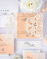 "Valentine" - Faire-part de mariage laser cut élégant et romantique avec dorure or - Wedding stationery - Création Luxe Carterie Studio
