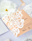 "Valentine" - Faire-part de mariage laser cut élégant et romantique avec dorure or - Wedding stationery - Création Luxe Carterie Studio