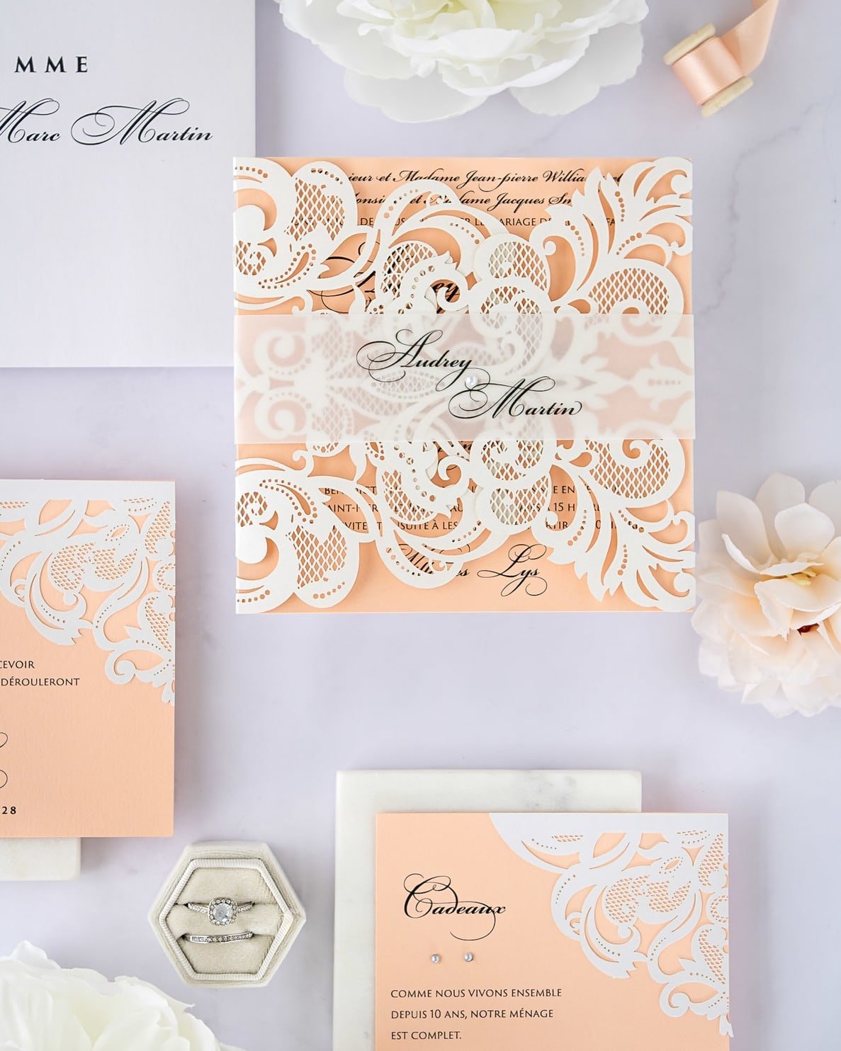 Valentine - Echantillon - Faire - part - Luxe Carterie Studio