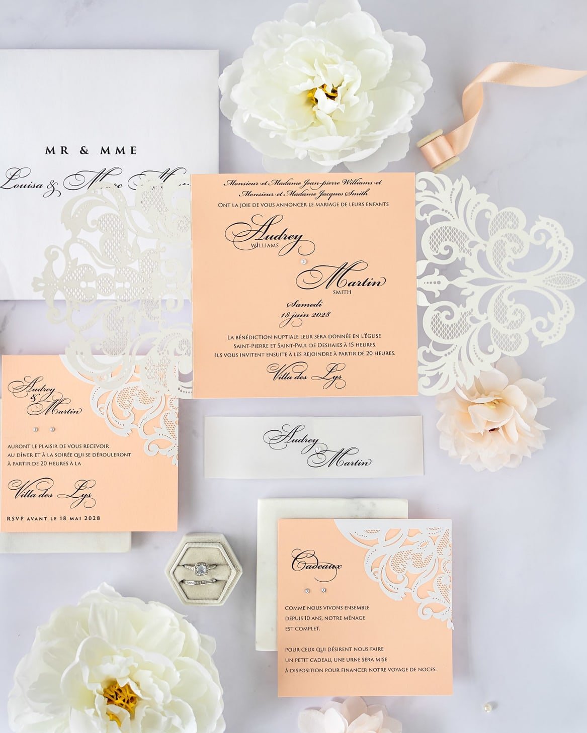 Valentine - Echantillon - Faire - part - Luxe Carterie Studio