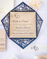 "Vanilla" - Faire-part de mariage laser cut élégant et romantique avec dorure or - Wedding stationery - Création Luxe Carterie Studio