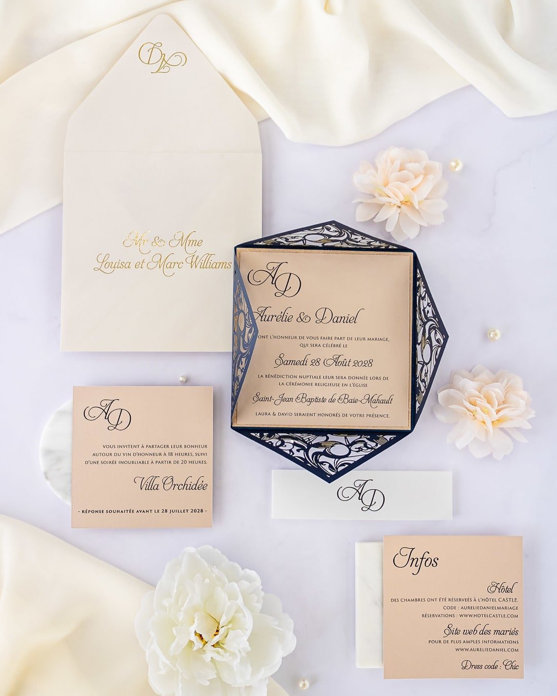 Vanilla - Echantillon - Faire - part - Luxe Carterie Studio