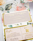 "Vany" - Faire-part de mariage fleuris élégant et romantique avec dorure or et wax seal – Wedding stationery - Création Luxe Carterie Studio