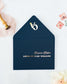 VELINE - Enveloppe épaisse Initiales - Enveloppe - 12 cm x 16.5 cm - Luxe Carterie Studio