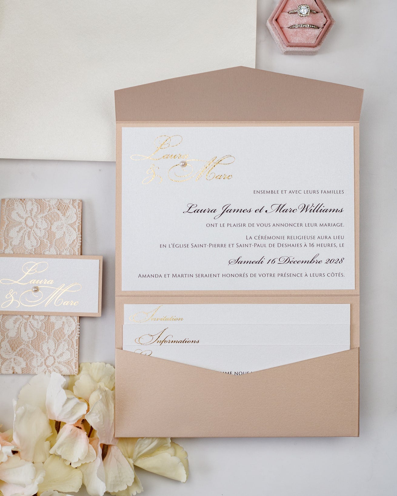 Victoria - Echantillon - Faire - part - Luxe Carterie Studio