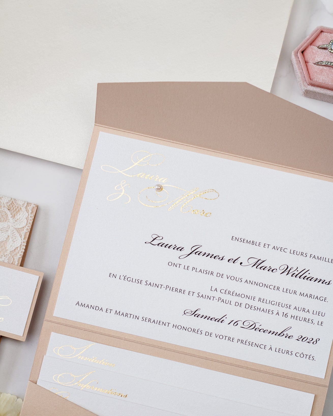 Victoria - Echantillon - Faire - part - Luxe Carterie Studio