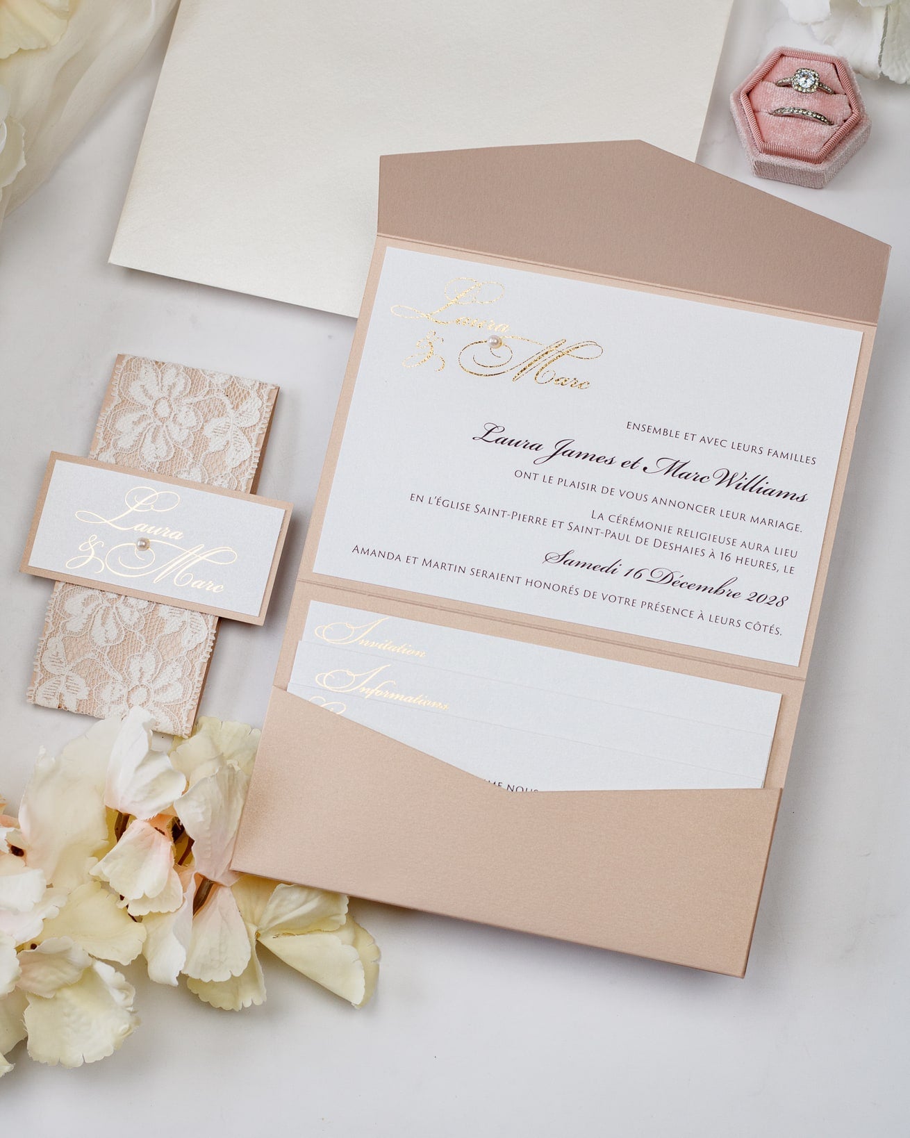 Victoria - Echantillon - Faire - part - Luxe Carterie Studio