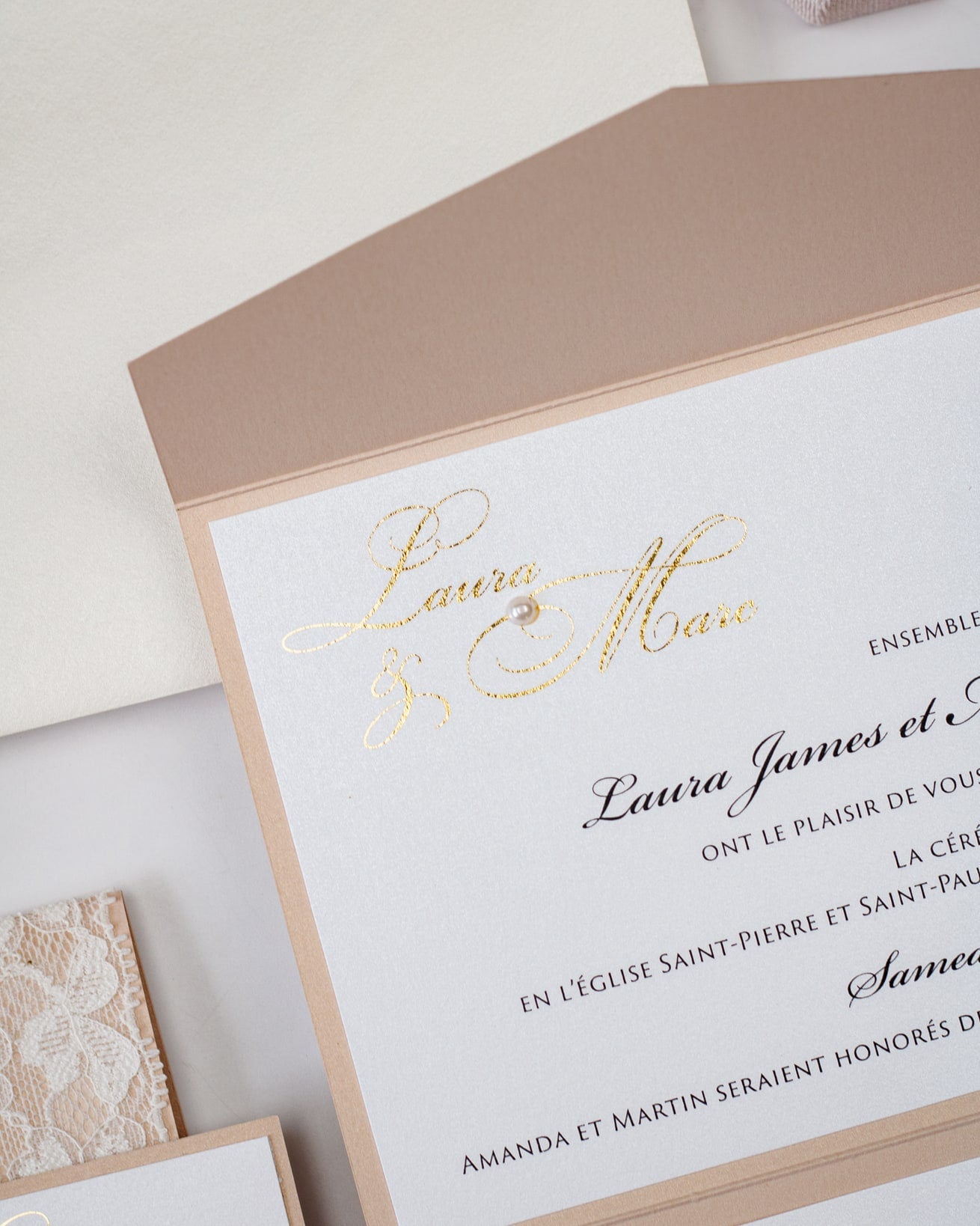 Victoria - Echantillon - Faire - part - Luxe Carterie Studio
