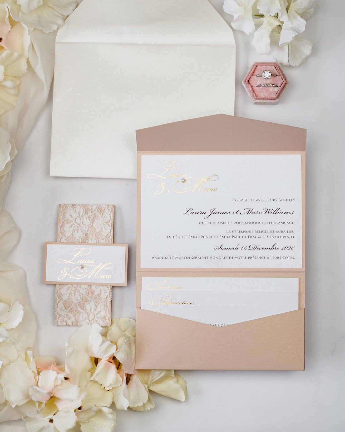 Victoria - Echantillon - Faire - part - Luxe Carterie Studio