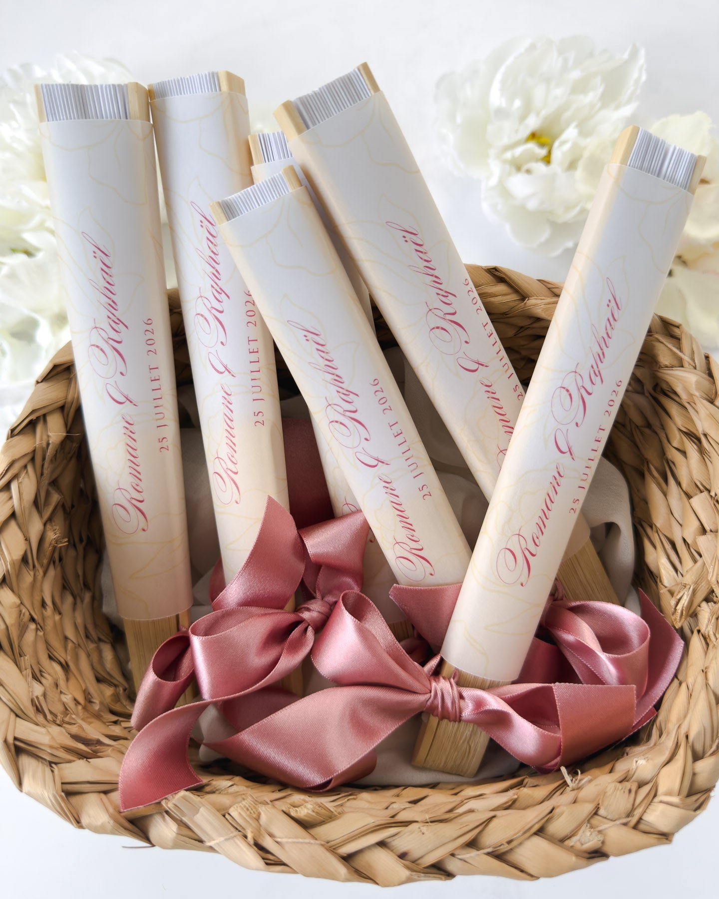 Vya - Eventail (par lot) - Cadeaux d'invités - Lot de 10 - Luxe Carterie Studio