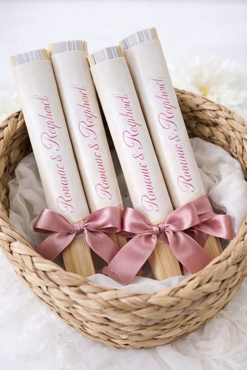 Vya - Eventail (par lot) - Cadeaux d'invités - Lot de 10 - Luxe Carterie Studio