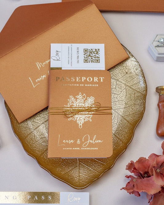 Zéa - Passeport - Echantillon - Faire - part - Luxe Carterie Studio