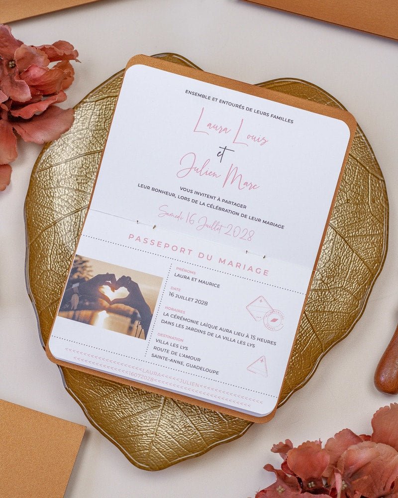 Zéa - Passeport - Echantillon - Faire - part - Luxe Carterie Studio