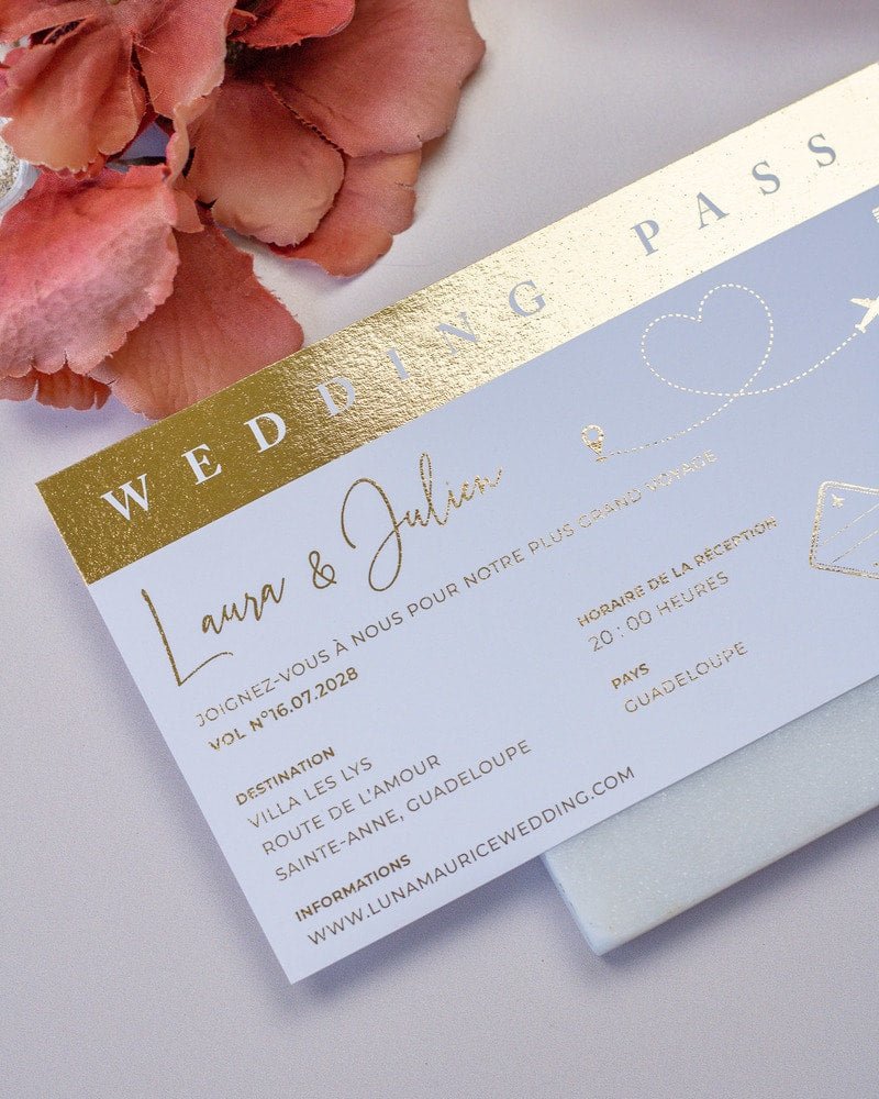 Zéa - Passeport - Echantillon - Faire - part - Luxe Carterie Studio