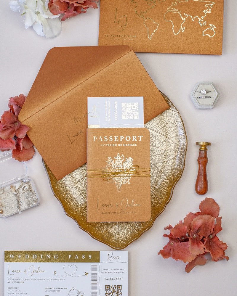 Zéa - Passeport - Echantillon - Faire - part - Luxe Carterie Studio