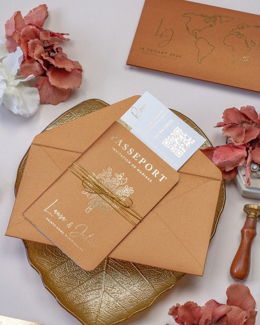 Zéa - Passeport - Echantillon - Faire - part - Luxe Carterie Studio