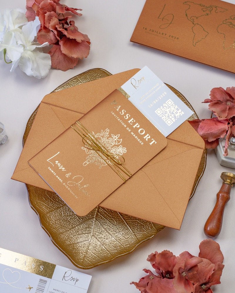Zéa - Passeport - Echantillon - Faire - part - Luxe Carterie Studio