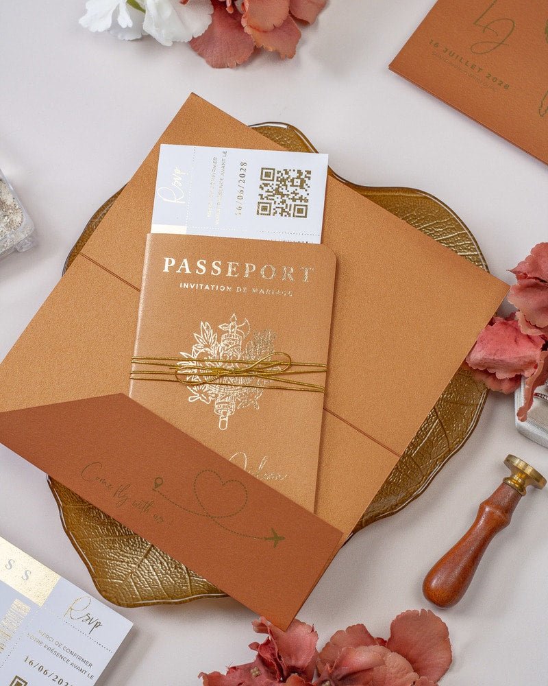Zéa - Passeport - Echantillon - Faire - part - Luxe Carterie Studio