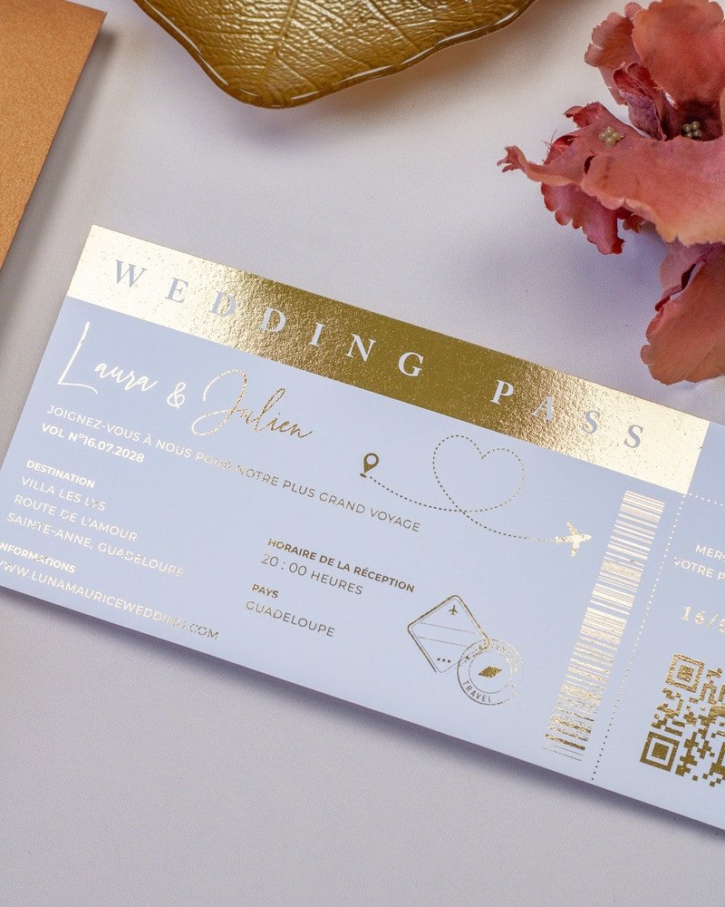 Zéa - Passeport - Echantillon - Faire - part - Luxe Carterie Studio