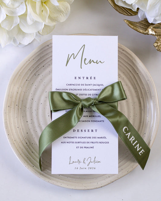 Zoa - menu & marque - place - Menu - Luxe Carterie Studio